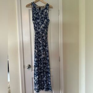 MICHAEL Michael Kors Blue and White Maxi Dress